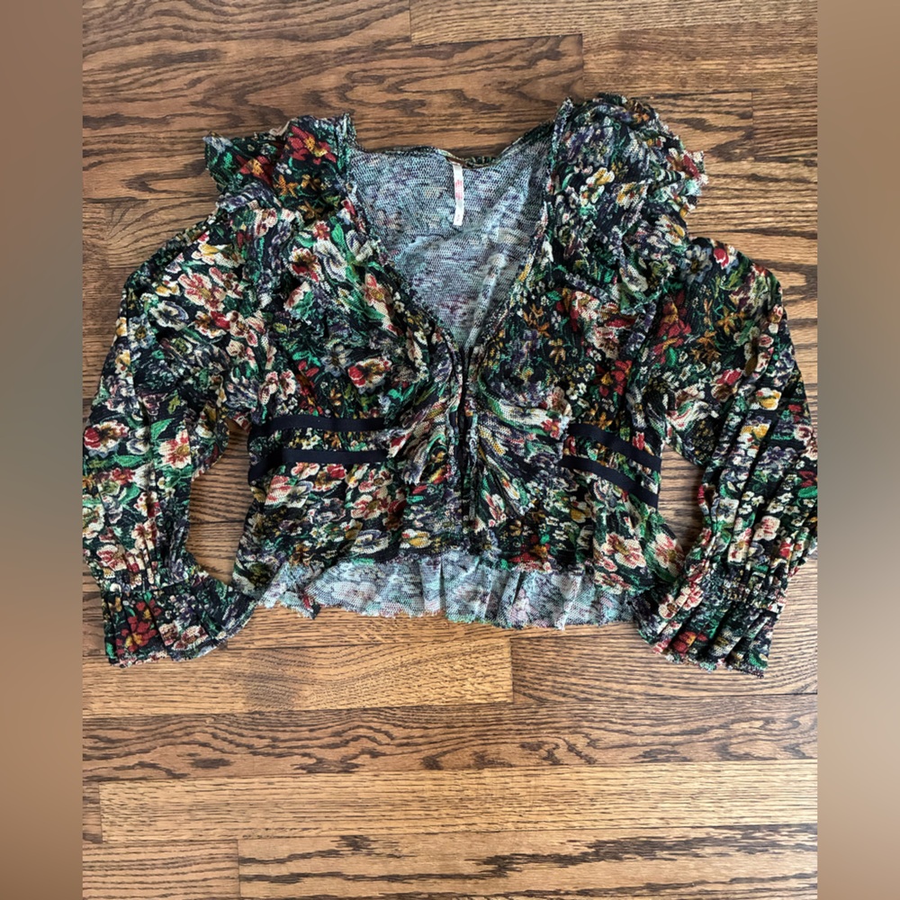 FREE PEOPLE Rudi Ruffle Top size small - Picture 2 of 9